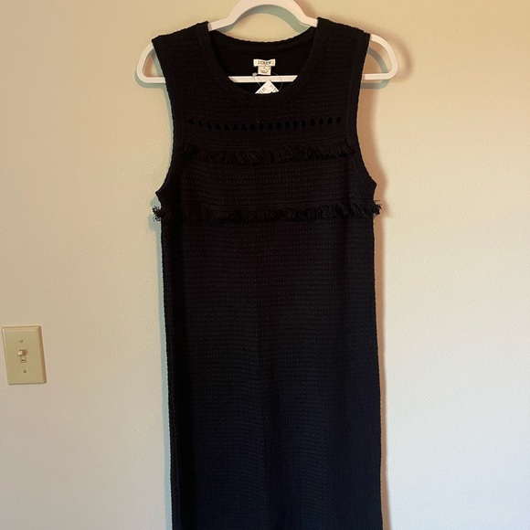 J. Crew Dresses & Skirts - J. Crew Black Sweater Midi Dress pullover comfy textured dress business casual